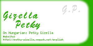 gizella petky business card